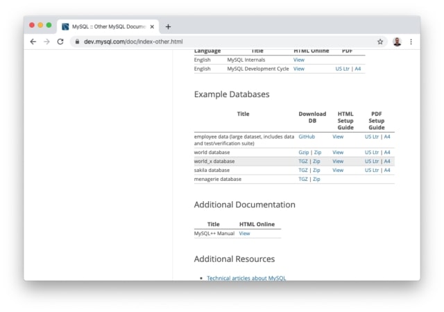 Dummy Database MySQL