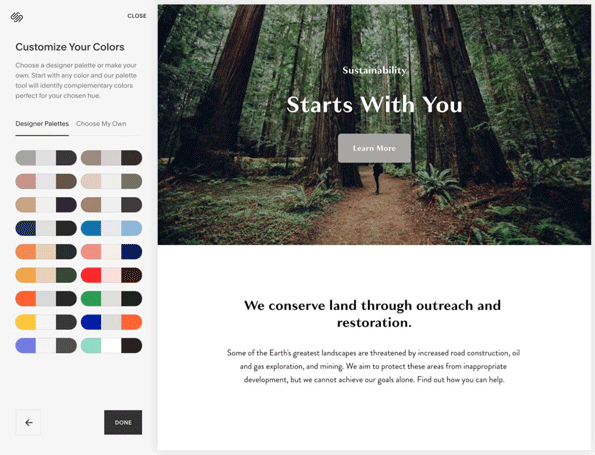 How to use Squarespace: set your colors