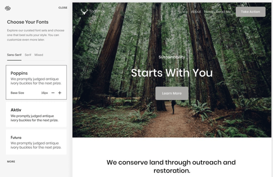 How to use Squarespace: set your fonts