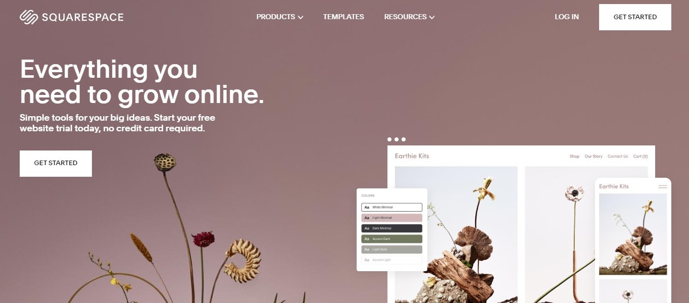 Squarespace web design software