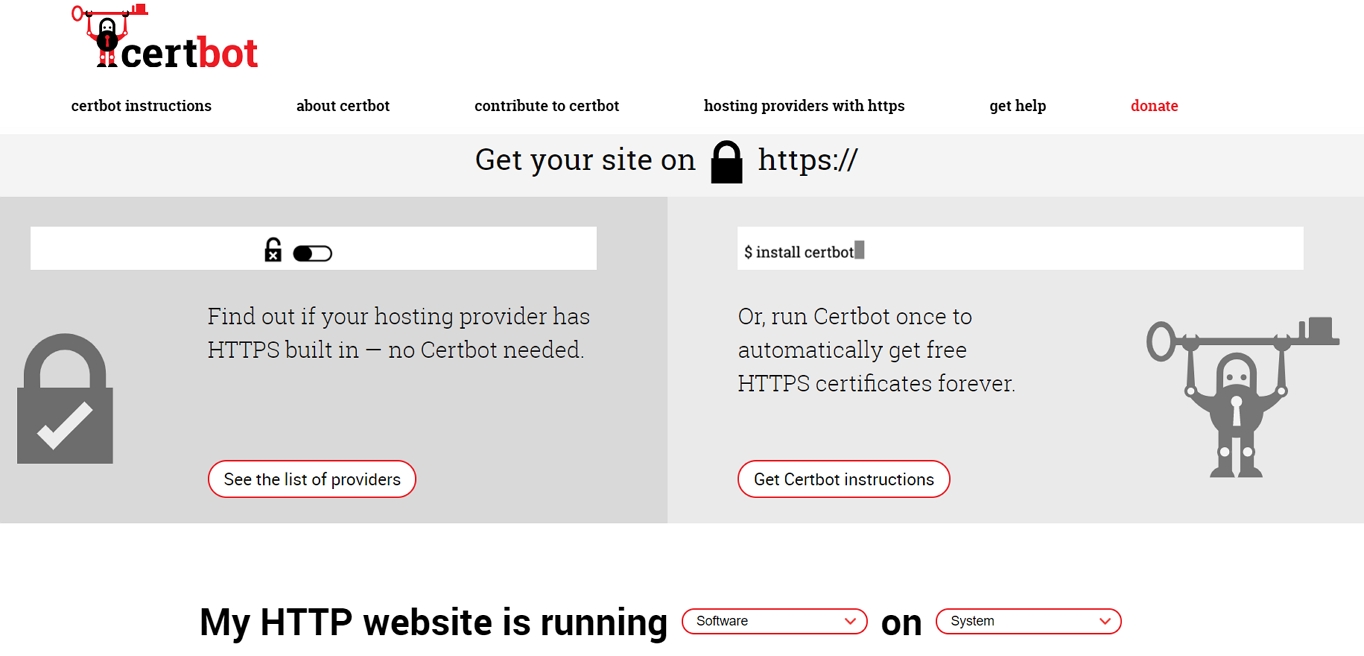 move your website to https using certbot