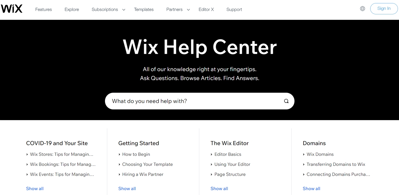 Wix Help Center