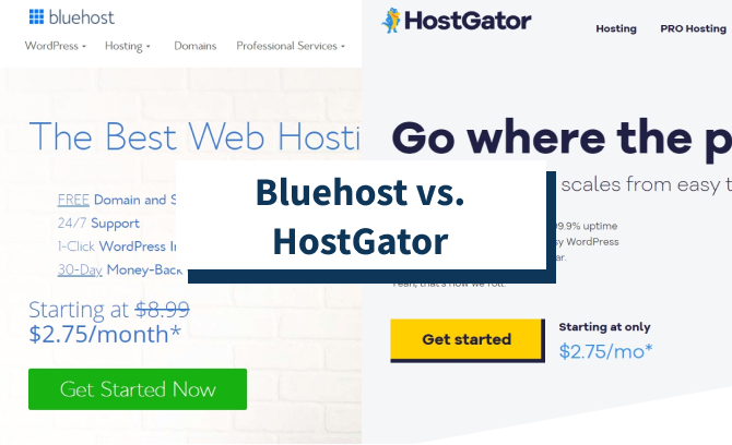 Bluehost vs. HostGator