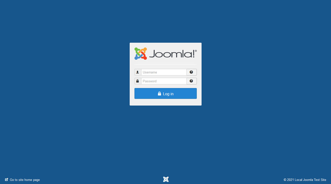 joomla administrator login page