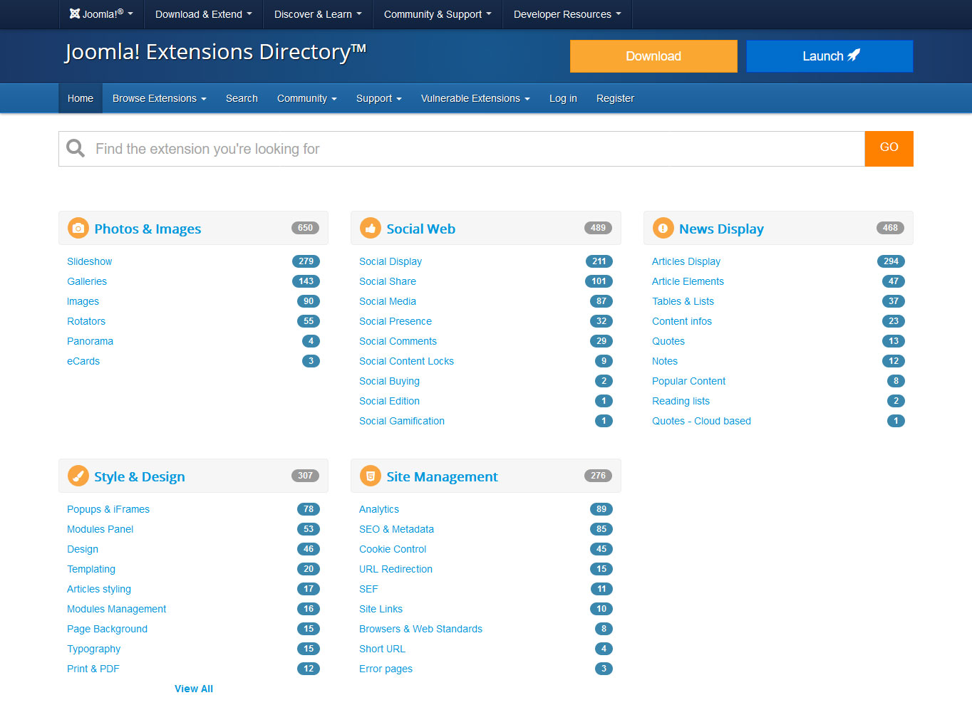 joomla extensions directory