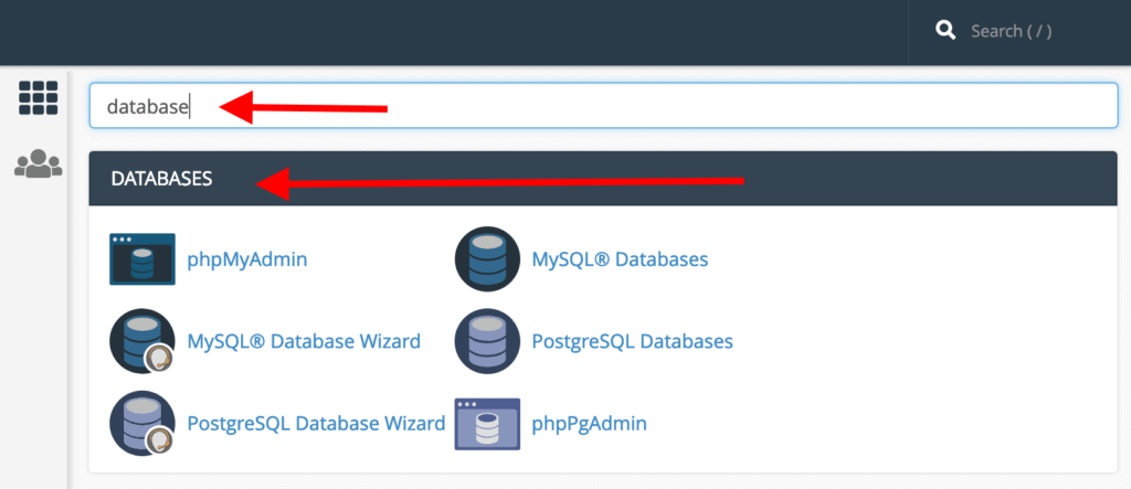 cpanel search