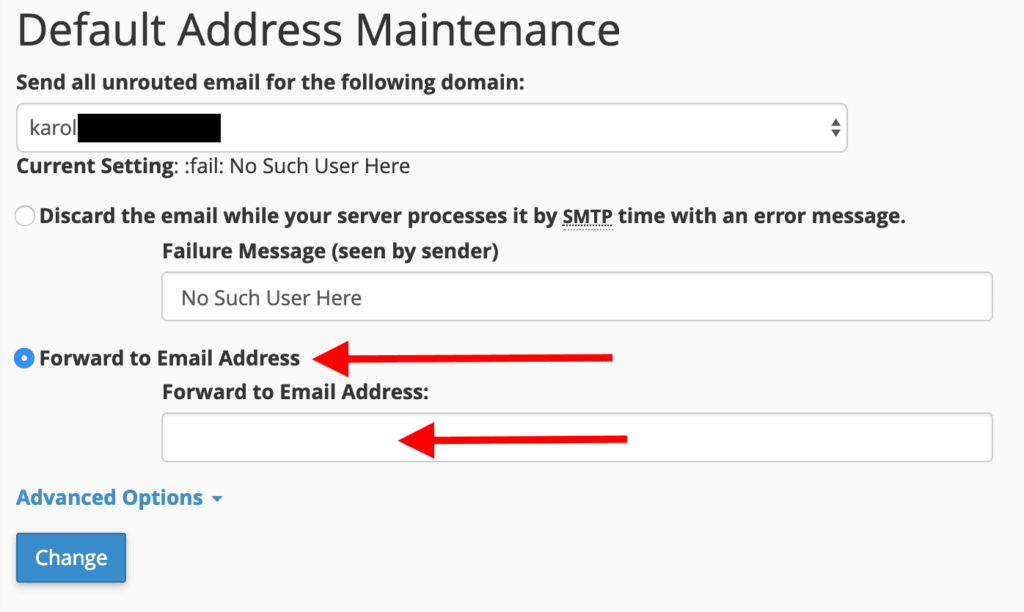 default address form