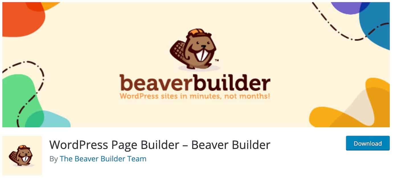 WordPress plugins for content: Beaver Builder 