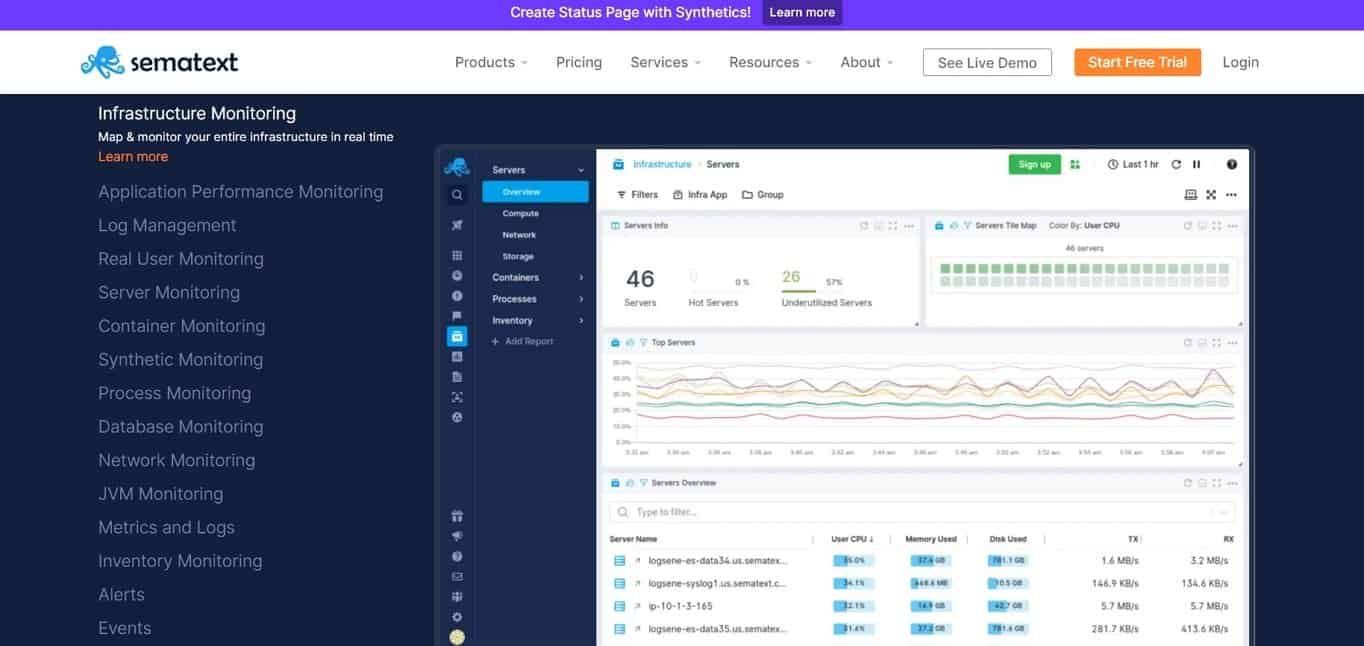 Sematext Monitoring Tool