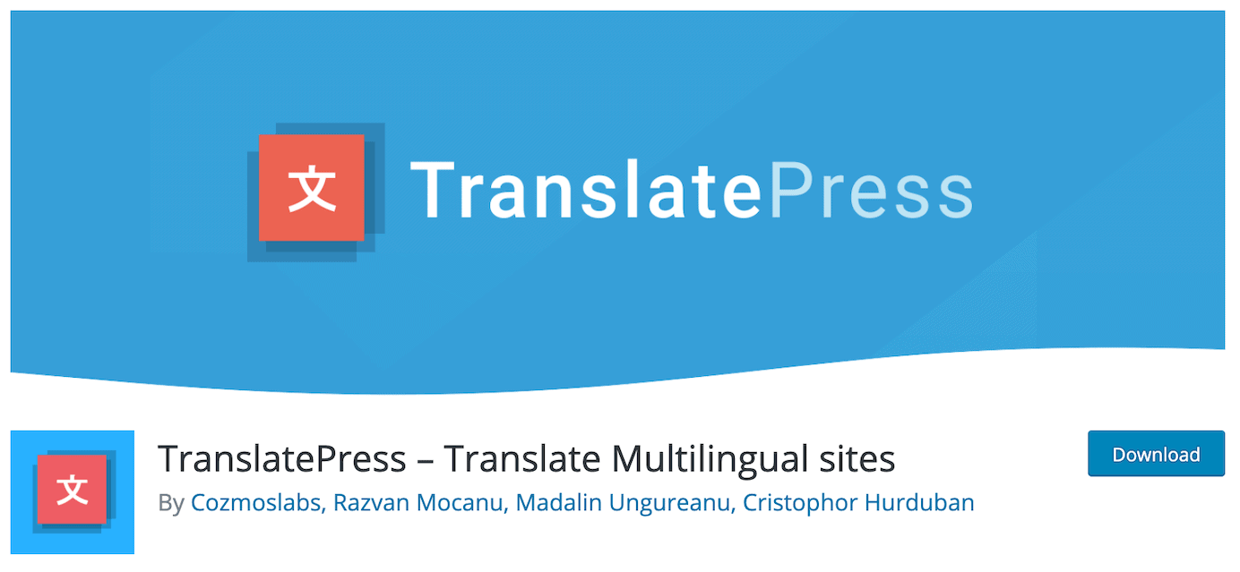 WordPress plugins for translation: TranslatePress