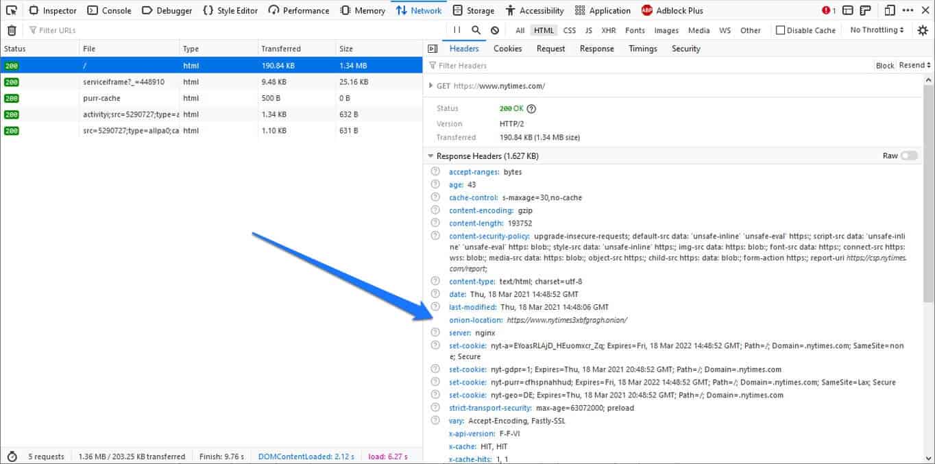 http security headers in development tools