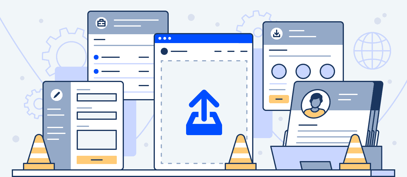 illustration of different types of content for your website