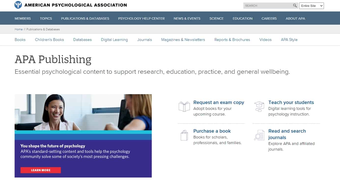 APA.org website is trustworthy