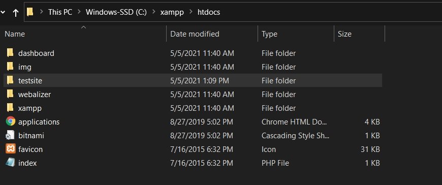 File Directory HTDOCS