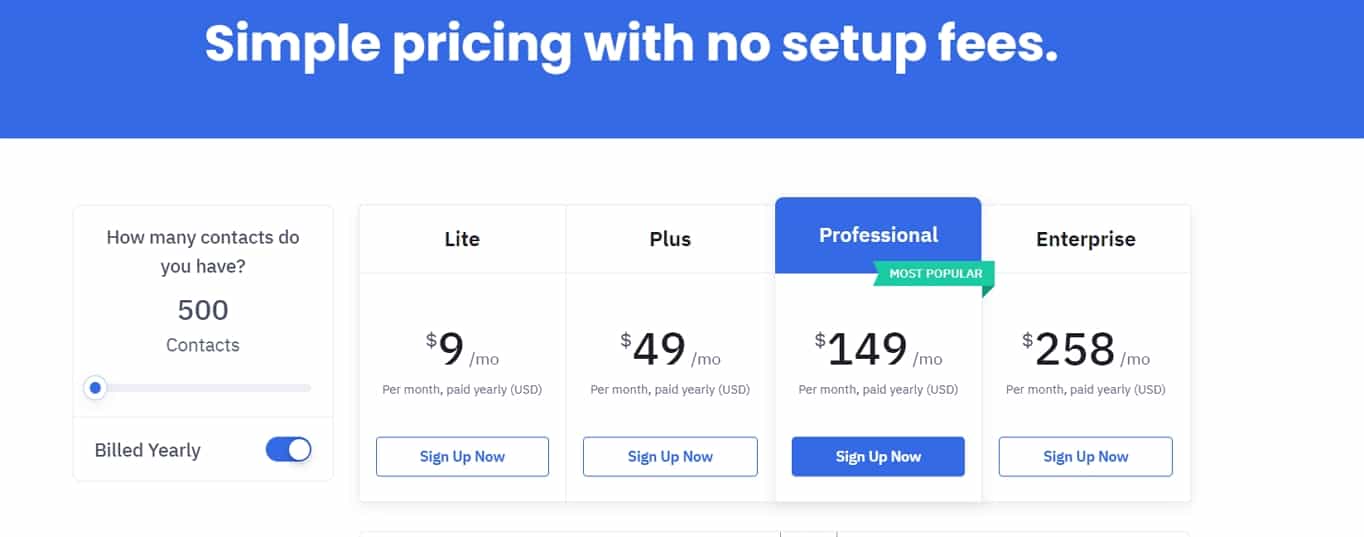  ActiveCampaign pricing plans