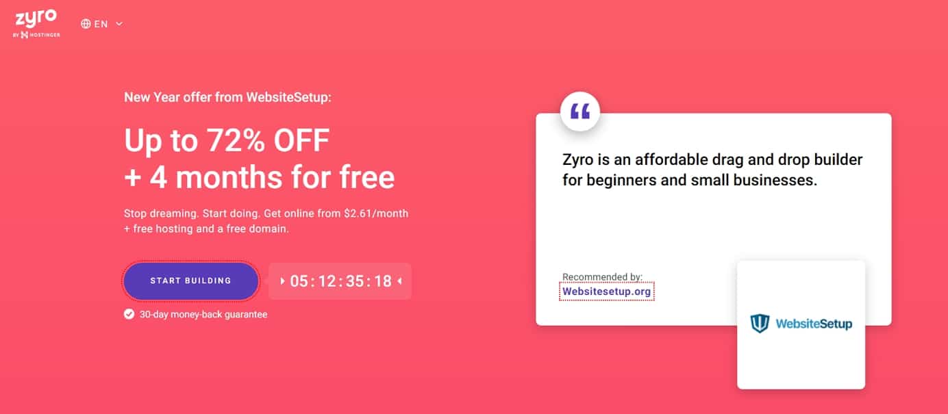 zyro website builder