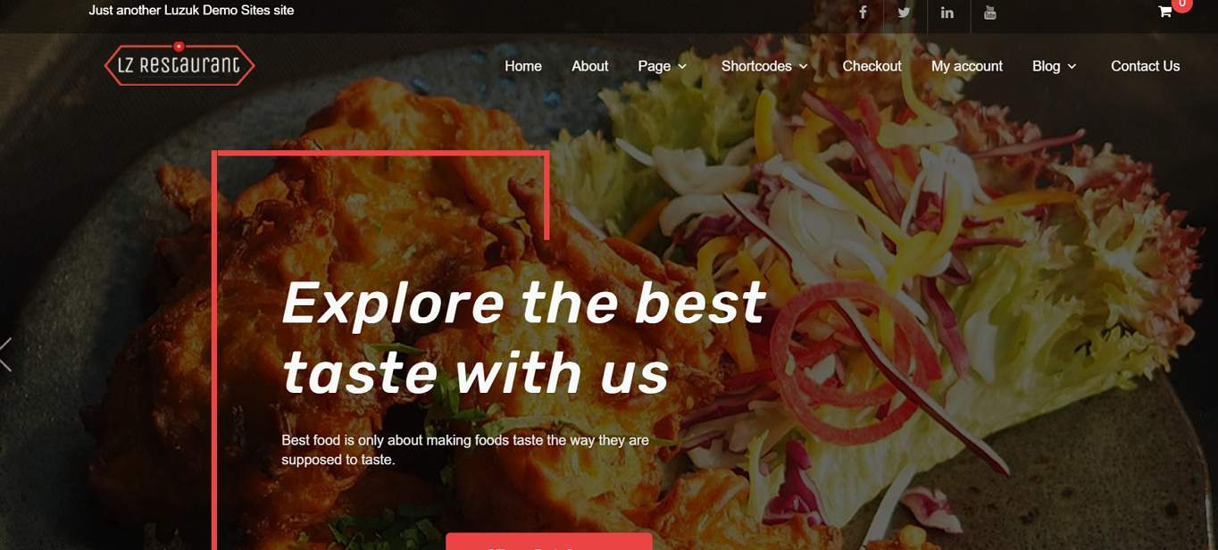 LZ Restaurant Free WordPress Theme