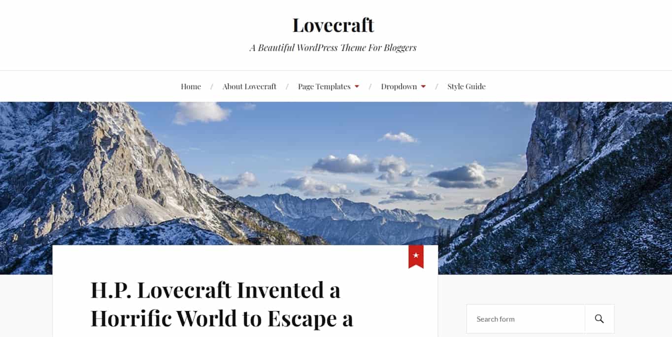 Lovecraft Free WordPress Theme