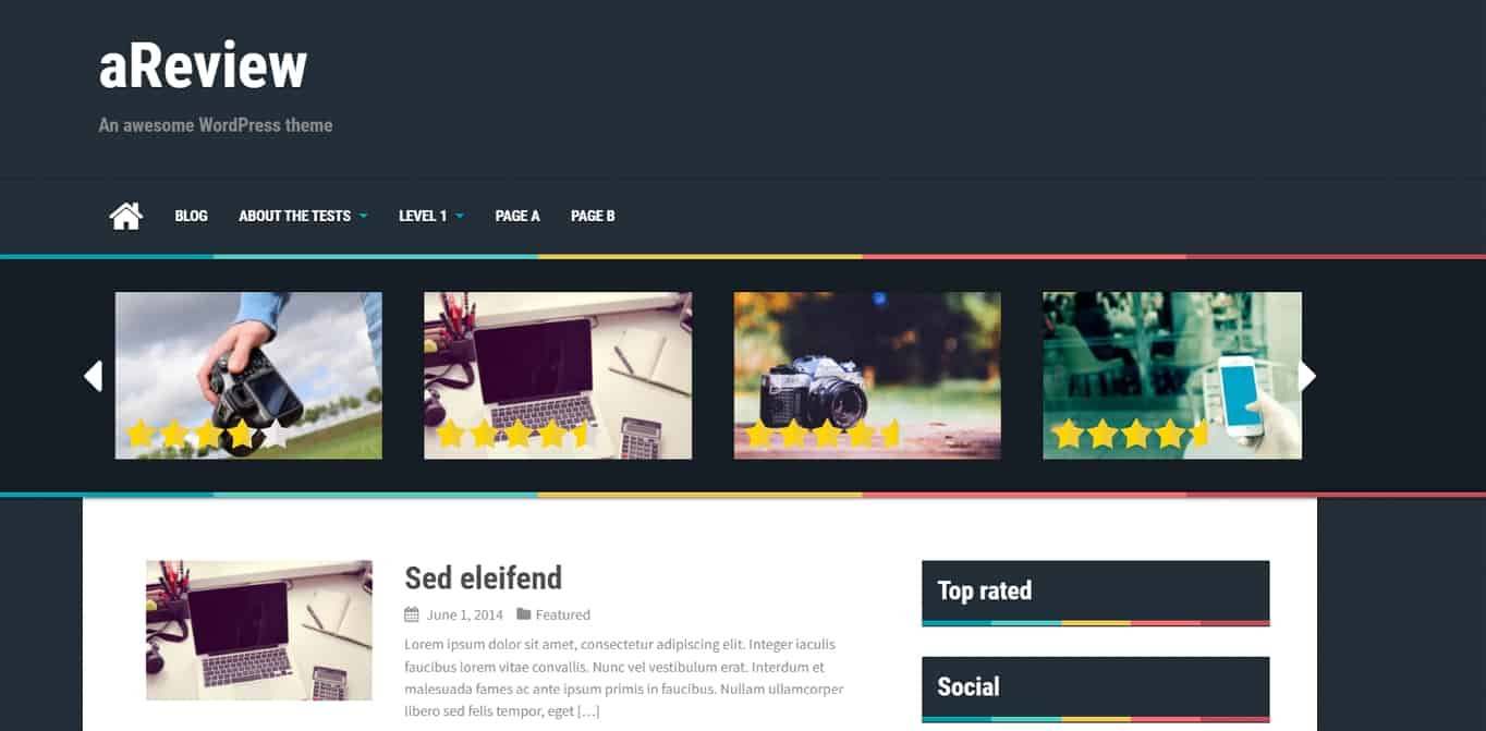 aReview Free WordPress Theme