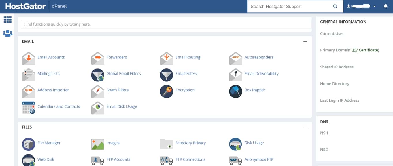 HostGator cPanel